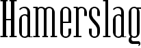 preview image of the Hamerslag font