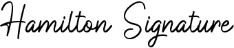 preview image of the Hamilton Signature font