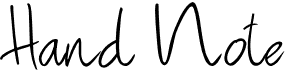 preview image of the Hand Note font