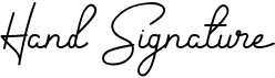 preview image of the Hand Signature font