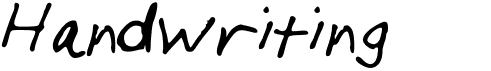 preview image of the Handwriting font