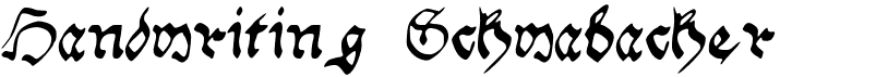 preview image of the Handwriting Schwabacher font