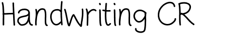 preview image of the Handwriting CR font