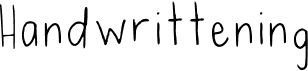 preview image of the Handwrittening font