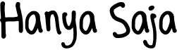 preview image of the Hanya Saja font