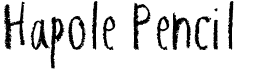 preview image of the Hapole Pencil font