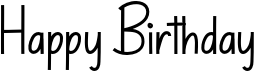 preview image of the Happy Birthday font