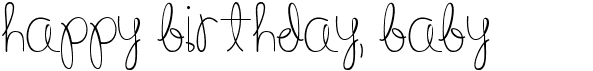 preview image of the Happy Birthday, Baby font
