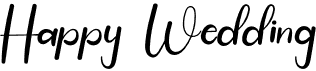 preview image of the Happy Wedding font