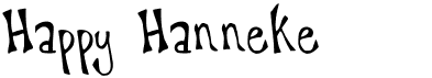 preview image of the Happy Hanneke font
