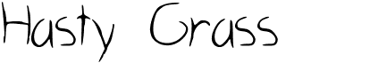 preview image of the Hasty Grass VL font