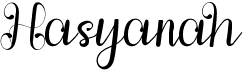 preview image of the Hasyanah font