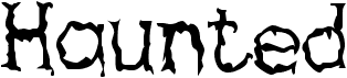 preview image of the Haunted font