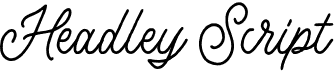 preview image of the Headley Script font