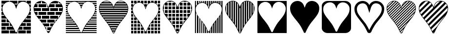preview image of the Heart Things 3 font