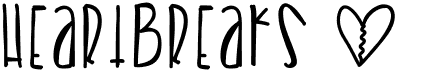preview image of the Heartbreaks font