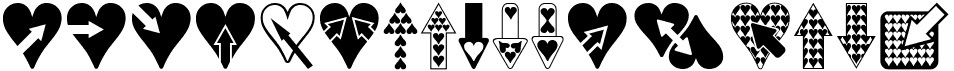preview image of the Hearts n Arrows font
