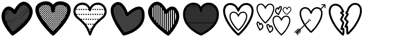 preview image of the Hearts ST font