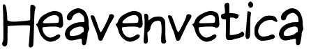 preview image of the Heavenvetica font