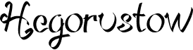 preview image of the Hegorustow font