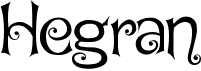 preview image of the Hegran font