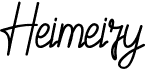 preview image of the Heimeiry font