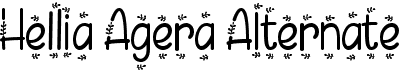 preview image of the Hellia Agera Alternate font