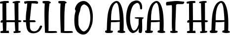 preview image of the Hello Agatha Serif font