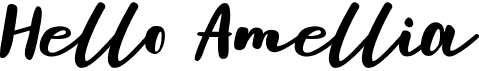 preview image of the Hello Amellia font