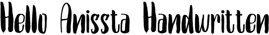 preview image of the Hello Anissta Handwritten font