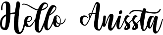 preview image of the Hello Anissta Script font