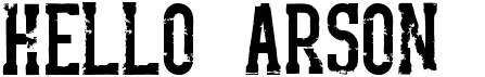 preview image of the Hello Arson font