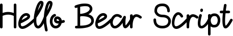 preview image of the Hello Bear Script font