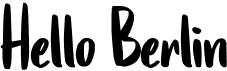 preview image of the Hello Berlin font