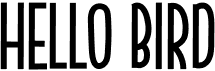 preview image of the Hello Bird font
