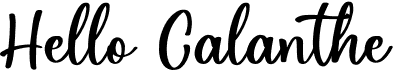 preview image of the Hello Calanthe font