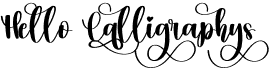 preview image of the Hello Calligraphys font