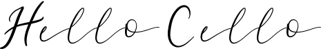 preview image of the Hello Cello font