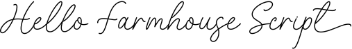 preview image of the Hello Farmhouse Script font
