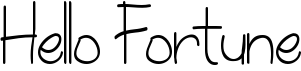 preview image of the Hello Fortune font