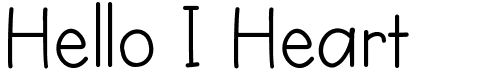 preview image of the Hello I Heart font