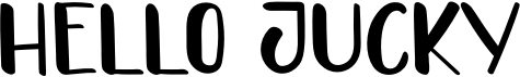 preview image of the Hello Jucky font