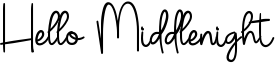 preview image of the Hello Middlenight font