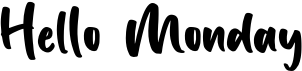 preview image of the Hello Monday font