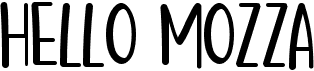 preview image of the Hello Mozza font