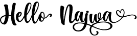 preview image of the Hello Najwa font