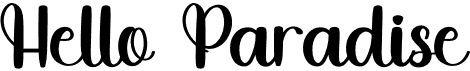 preview image of the Hello Paradise font