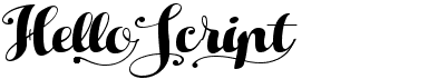 preview image of the Hello Script font