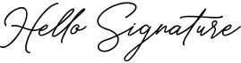 preview image of the Hello Signature font