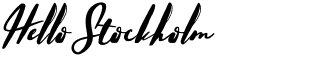 preview image of the Hello Stockholm font